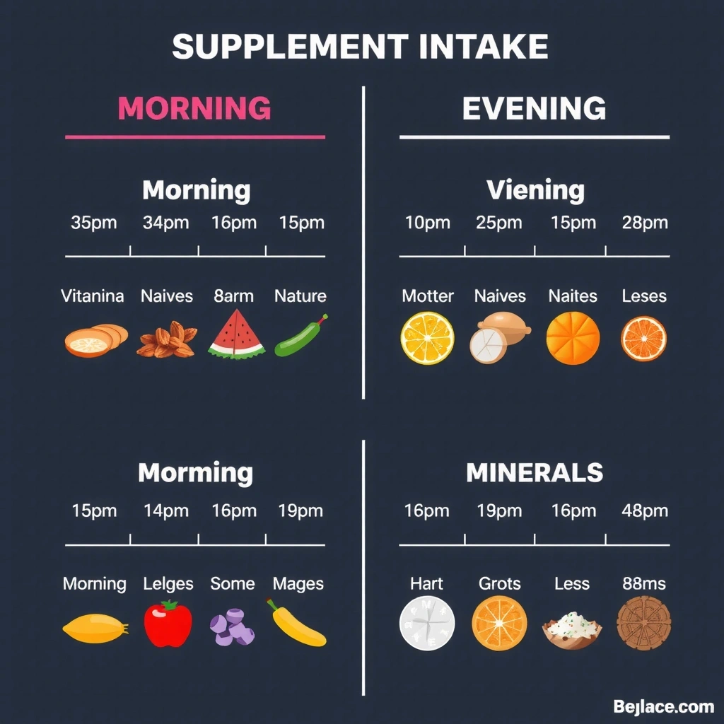Optimal supplement timing and dosage guidance chart